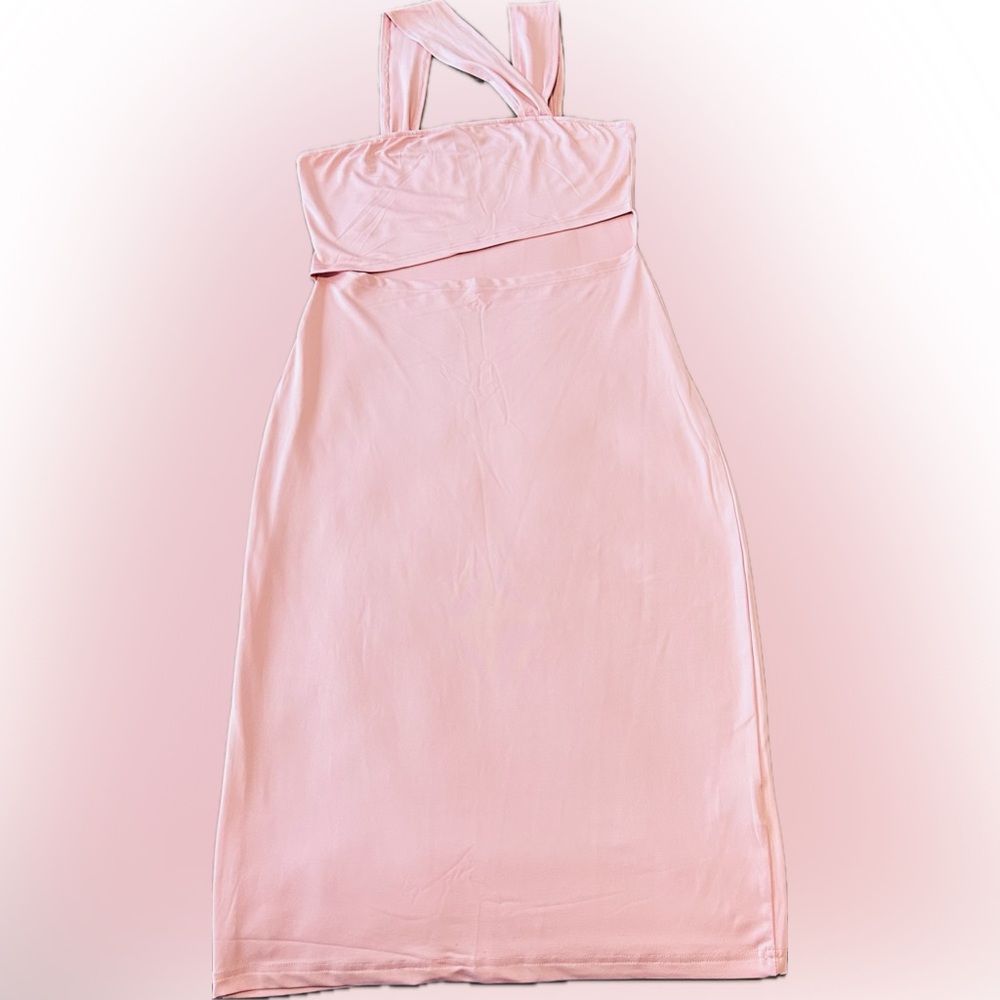 SHEIN One Shoulder Pink Dress